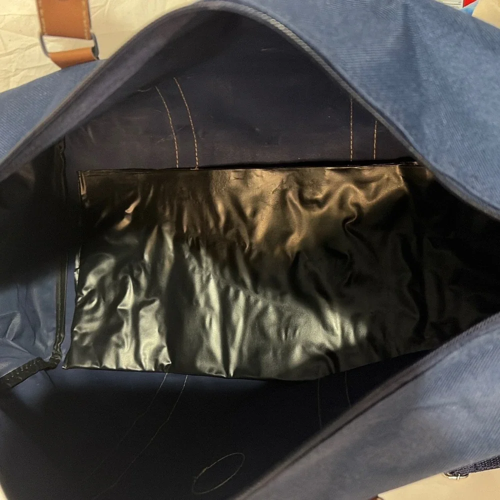 Claude Albert 3 Piece Luggage Set Navy Blue Duffel Train Case Toiletry Bag